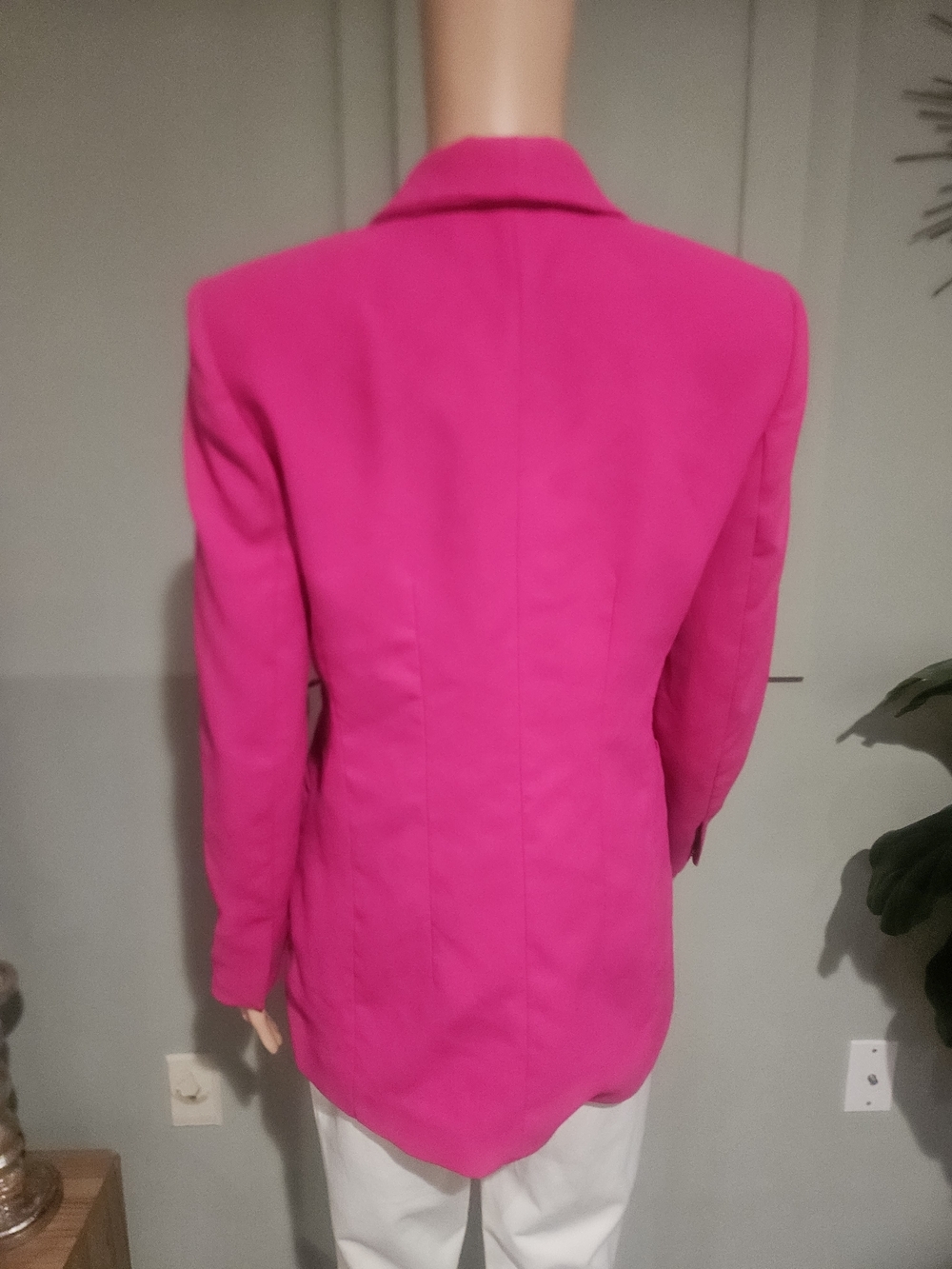 Zara Hot Pink Blazer NWOT Structured Tailored Jacket Statement. Size Small - Picture 11 of 16